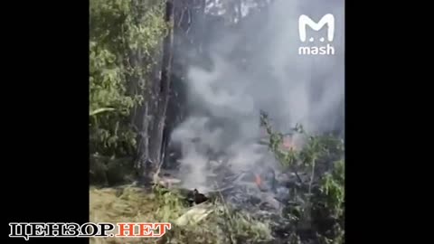 Russian Su-25 plane crashed during training flight in Belgorod region. VIDEO