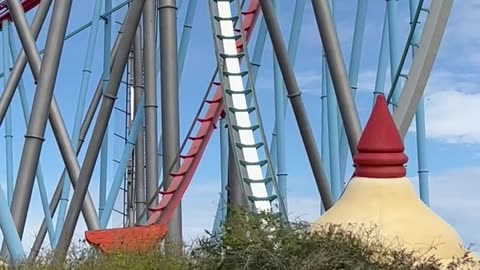 Off Ride Footage of Dragon Khan at PortAventura Park, Spain