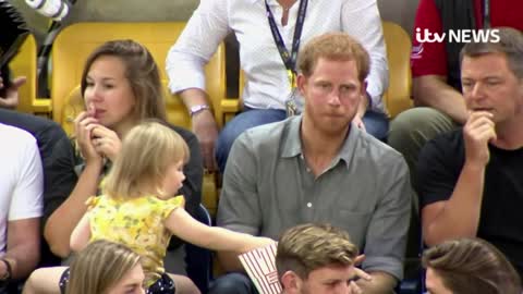 Prince Harry's popcorn swiped by toddler