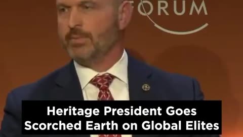 Kevin Roberts the president of heritage releases so many truth bombs in Davos.