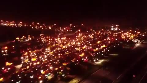 Germans Block Traffic With Tractors In Protest Against Jab Mandates