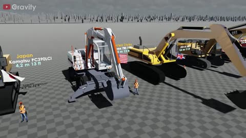 Excavator Size Comparison WITH GRAPHIC