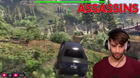 100 assassin's vs 100 real peoples in GTA v 5