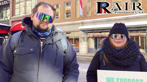 Truckers Freedom Convoy: Demonstrators Are Fed-Up With the CBC - Street Interview