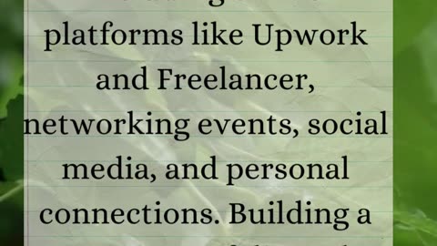 How do freelancers find clients?