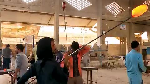 hard process of making beautiful glass bangles