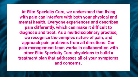 Elite Specialty Care - Certified Back Pain Management in Clifton, NJ