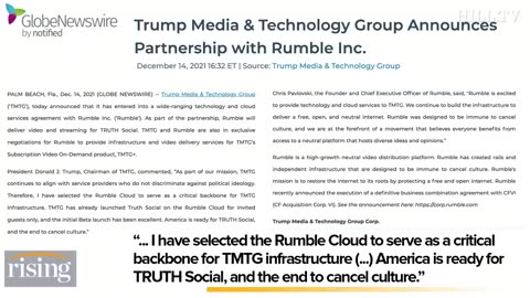 Trump's Truth Social TEAMS UP With Video Platform Rumble, Bucking Liberal Social Media?