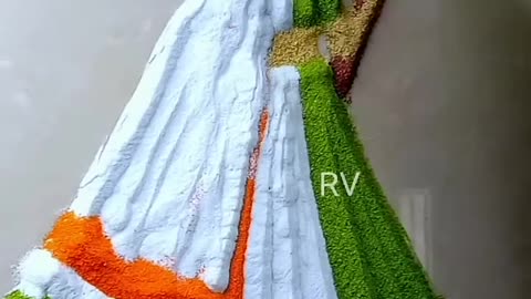 World's best Independence day rangoli 🇮🇳😍 #shorts #viral #rangoli #kolam #desrangila #trending