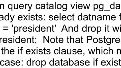 DBeaver PostgreSQL quotError database already existsquot but I can39t find it