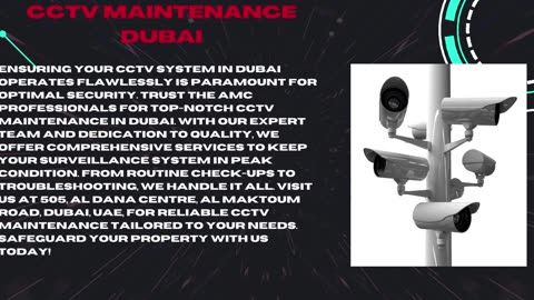 Safeguarding Dubai: The AMC Professionals - Your Trusted Source for Security Camera Solutions