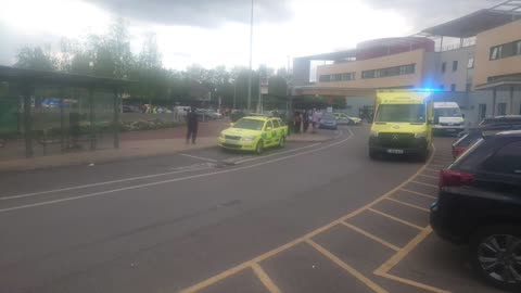 Man arrested after 2 people stabbed at hospital in London