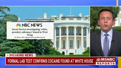 MSNBC: White powdery substance found in the West Wing on Sunday was in fact positive for cocaine