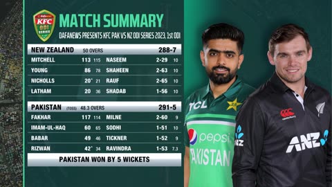 Pakistan vs New Zealand 1st ODI highkight