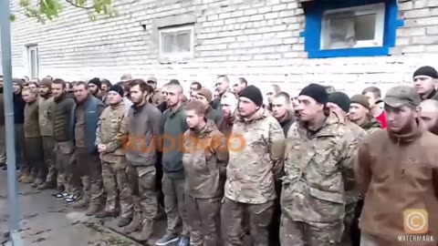 Ukrainian prisoners parade for meeting with representatives of the International Red Cross - 2022