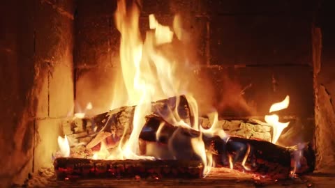 🔥 FIREPLACE - 4 hours Relaxing Fire Burning Video & Crackling Fireplace Sounds