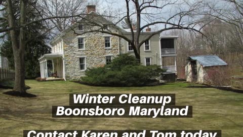 Winter Cleanup Boonsboro Maryland Landscape