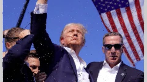 Trump raised-fist photo in Butler, Pennsylvania