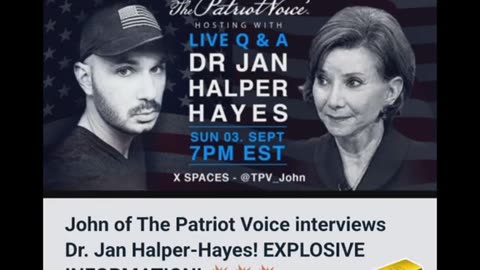 Dr. Jan Halper-Hayes Confirms What Patriots Have Known For Sometime.