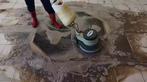 Flooded- Hard dirty carpet cleaning satisfying rug cleaning ASMR