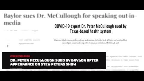 Dr. Peter McCullough - "We have a David & Goliath and I'm not going to flinch."