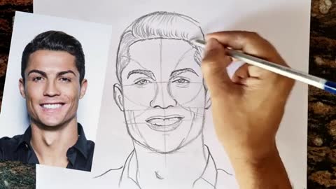 How to draw Cristiano Ronaldo step by step || Ronaldo Drawing