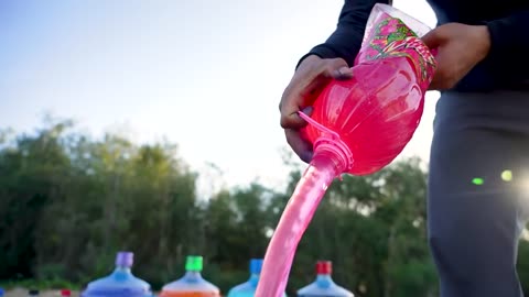 Big Toothpaste Eruption from Heart pit, Giant Coca Cola