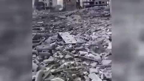 Al Wahda Street in central Gaza in the aftermath of Israeli air raids