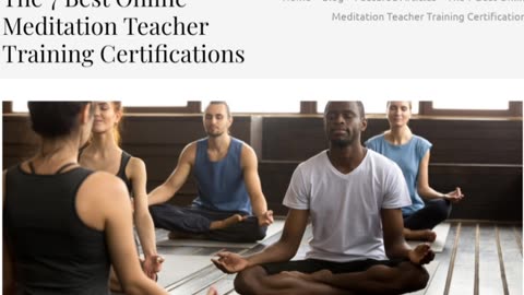 Online Meditation Teacher Training Course