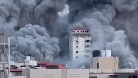 ISRAEL DESTROY BY GAZA BUILDING TOWER - BREAKING NEWS