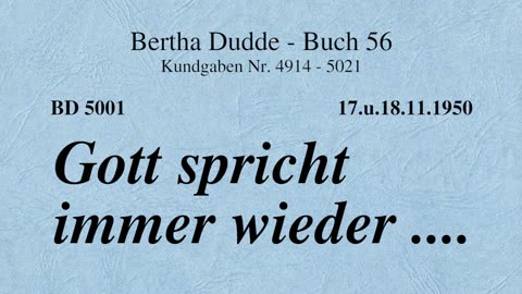 BD 5001 - GOTT SPRICHT IMMER WIEDER ....