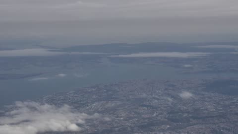 Nature through airplane window