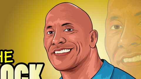 How To Cartoon : The Rock (Dwayne Johnson) | Speed Art | Adobe Illustrator