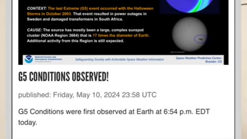 Elon Musk is following the geomagnetic solar storm closely...