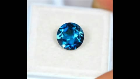 London Blue Topaz Round Cut Natural Calibrated Brazilian