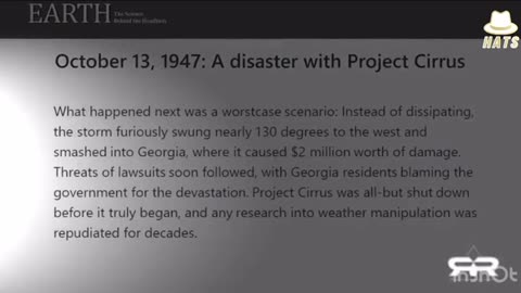 Project Cirrus Hurricane modification in 1947 Weather modification