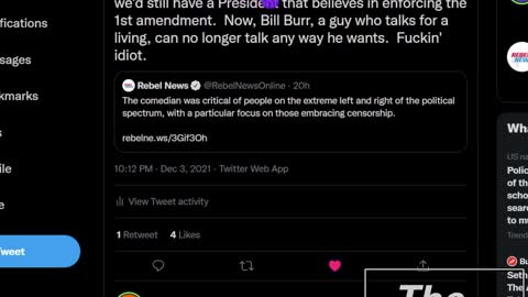 Bill Burr Whines About Free Speech After Trashing DT For Years