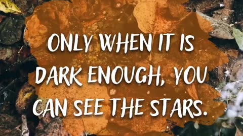 You can see the stars - motivational quote