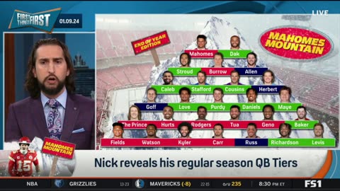 FIRST THINGS FIRST Lamar No. 1, Mahomes No. 2, Dak No. 3 - Nick Wright