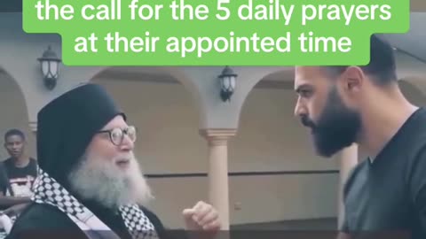 A Christian priest makes a promise he will make the call for the 5 daily prayers