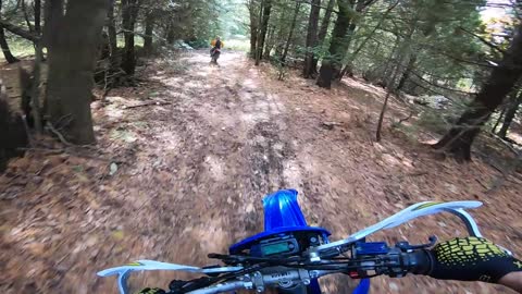 Dirt biking at the Ganaraska Forest Ontario Canada