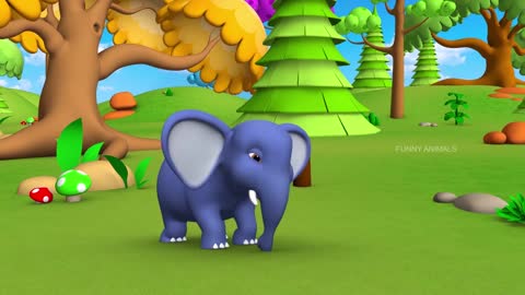 lephant & Monkey Play with Forest Animals