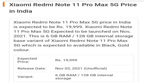 Redmi Note 11 Pro Max 5G