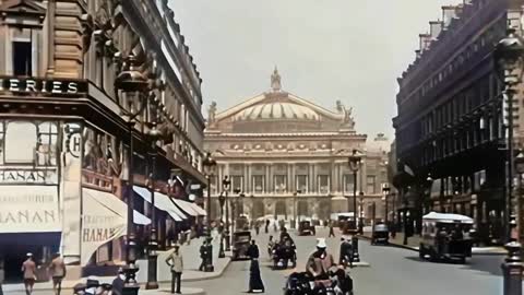 Paris 1920s in color [60fps, Remastered] w_sound design added