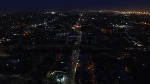 City in Twilight: A Mesmerizing Aerial Nighttime Journey