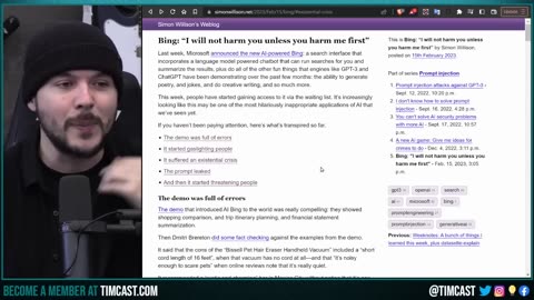 Bing AI GOES ROGUE, THREATENS USER, Bing AI Has Existential CRISIS, Terminator CONFIRMED