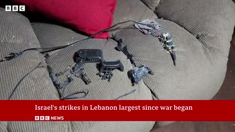 Israel says it hit 100 Hezbollah rocket launchers in Lebanon _ BBC News