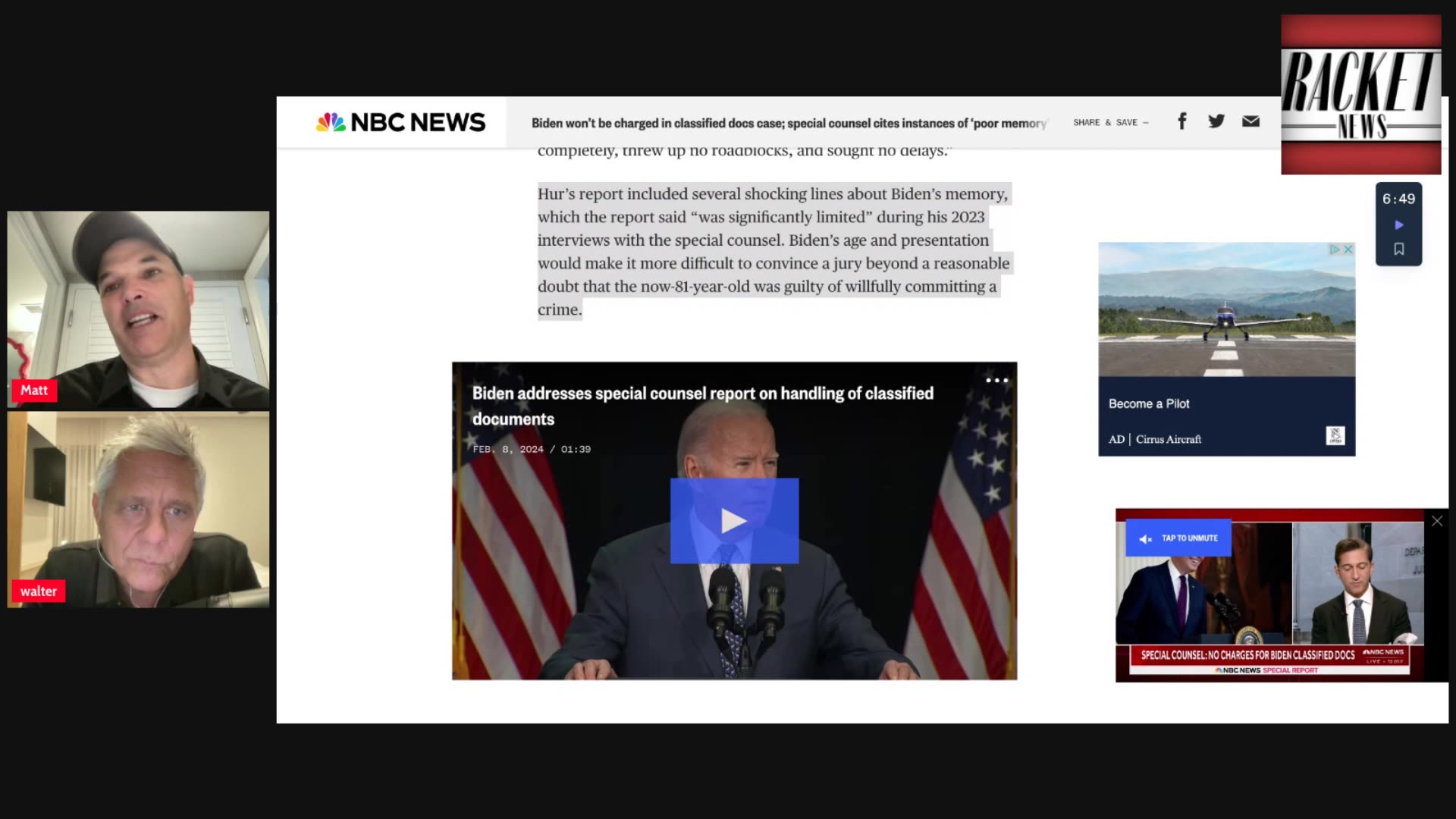 America This Week Special: Walter Kirn and Matt Taibbi, Live from the