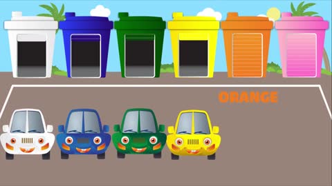 Teach your baby colors with colored cars