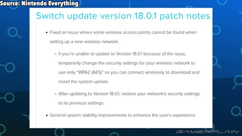 18.0.1 Nintendo Switch Update Is Out! (...but it's mostly nothing lol)